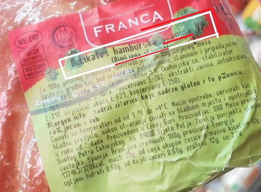 Skandalozno: Na proizvod od svinjskog mesa nalijepili halal certifikat