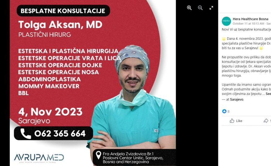 Opasan trend: Turski ljekari u Sarajevu pružaju konsultacije pacijentima bez dozvola i kontrole