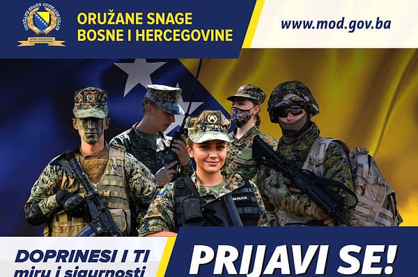 Javni oglas za prijem kandidata u profesionalnu vojnu službu 