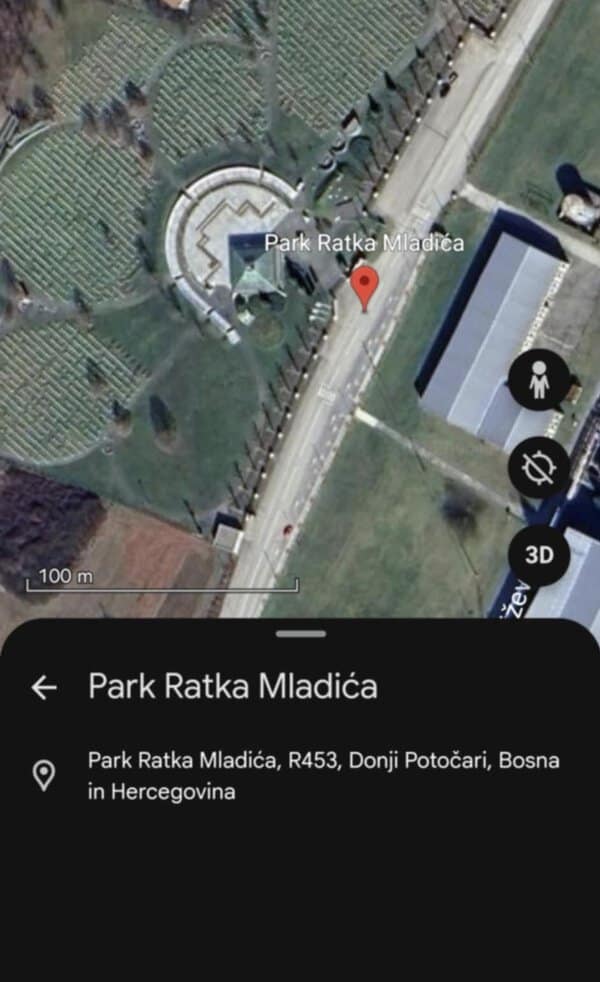 Manipulacije: U Potočarima osvanuo “Park Ratka Mladića”