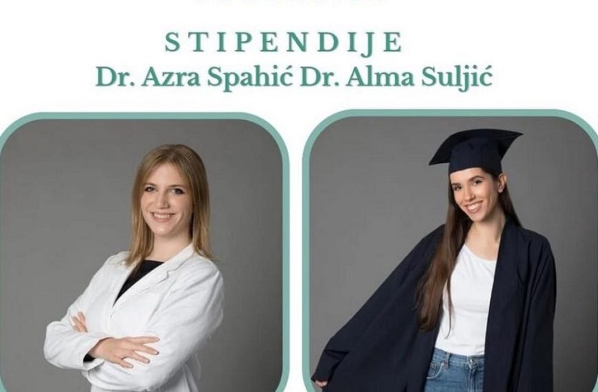 Poziv studentima medicine za prijavu na konkurs za stipendije ‘Dr. Azra Spahić’ i ‘Dr. Alma Suljić’