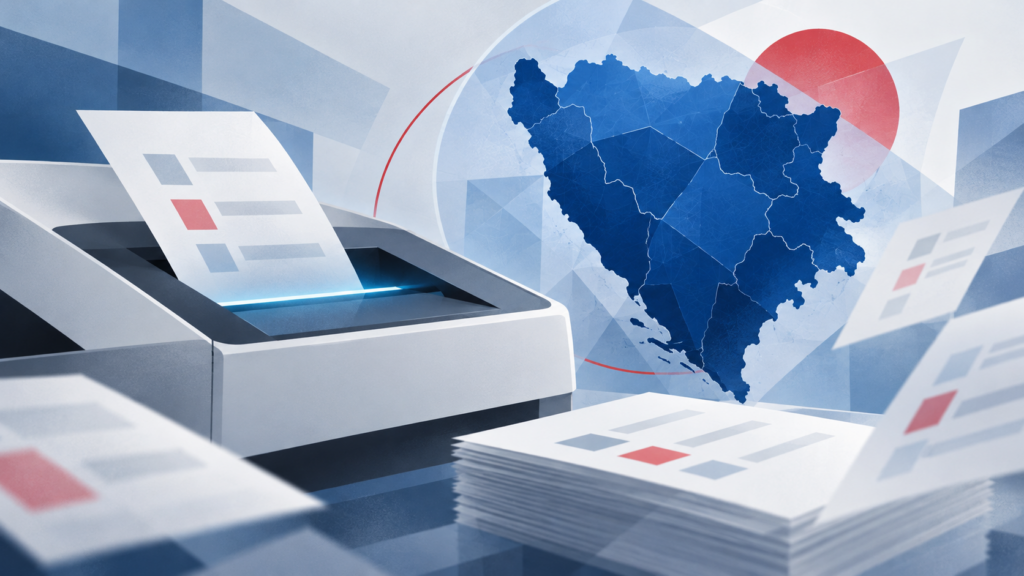 AI ilustracija izborne tehnologije u Bosni i Hercegovini
